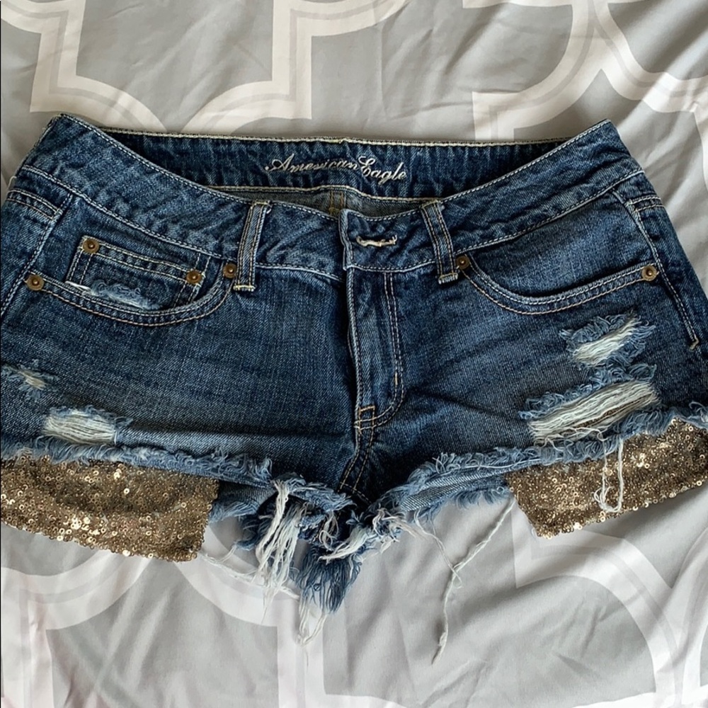 American Eagle Denim Shorts Size 6